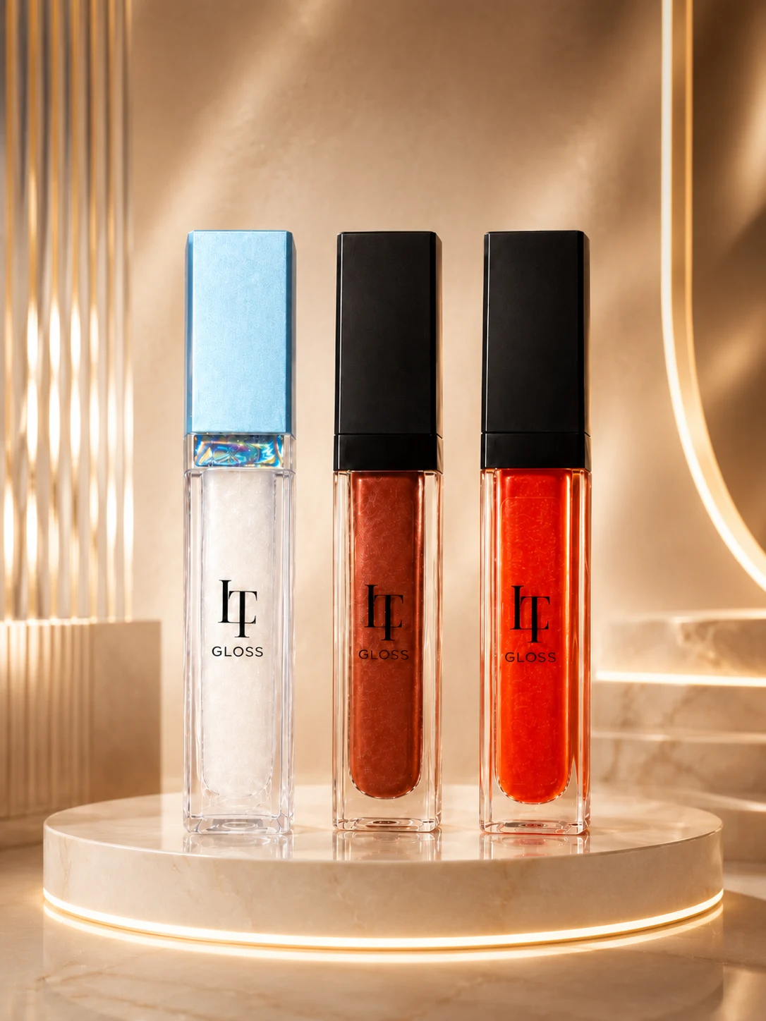 Kit com três LT Gloss, um de cada cor